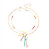 Ins Ethnic Boho Seed Bead Multi Layer Stackable Necklace, Elegant Choker Clavicle Chain