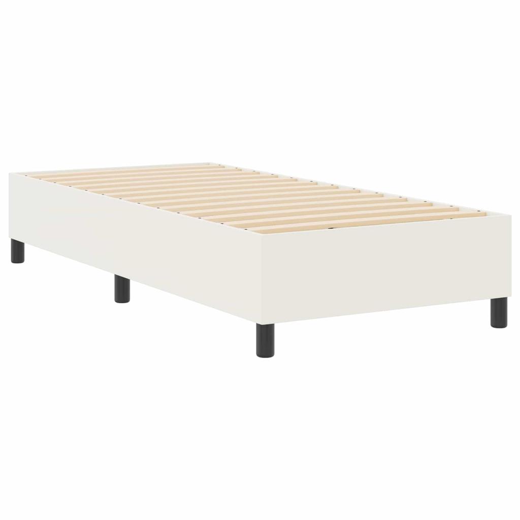 Platform Bed Frame Cream 100 x 200 cm Corduroy Fabric