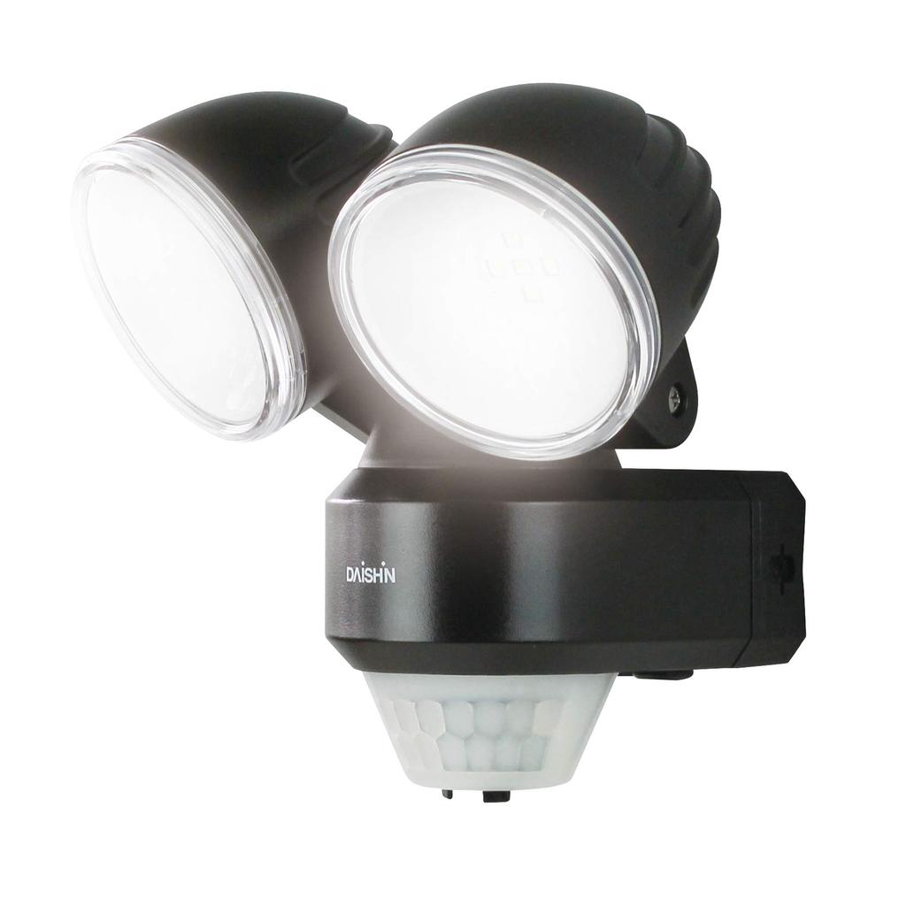 DAISHIN DLA-N4T200 Dual Sensor Light, AC Outlet, 100V, LED Motion Sensor Light, OutdoorIndoor, Security Light, Garage, Garden, Entryway, High