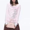 Y2k Aesthetic Fake Two Pieces T-shirt Harajuku Polka Dot Patchwork Casual Tops Women Printing Grunge Slim Fit Tshirts