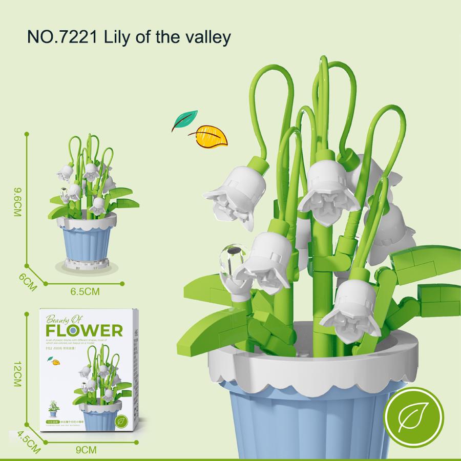 Mini Doniczka Klocki Bukiet Kwiatów Klocki Edukacyjne Zabawki dla Dzieci Prezent na Dzień Matki