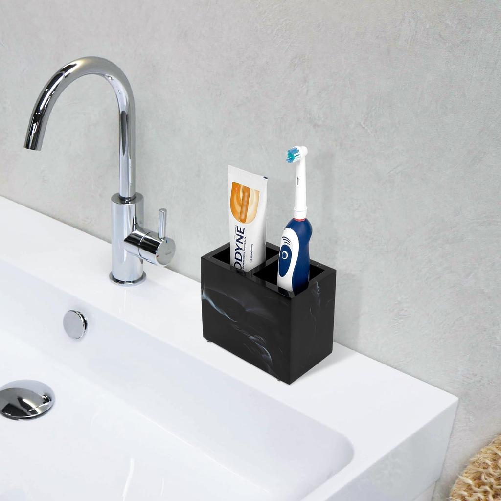 Linkidea Countertop Toothbrush Holder for Resin Toothbrush Electric Toothbrush and Toothpaste Compatible with iO Philips and Aquasonic Bathroom,