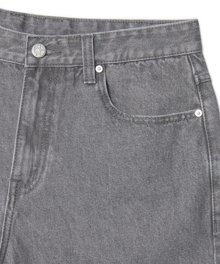 Nomaenyueol Straight Wide Denim Pants - Gray