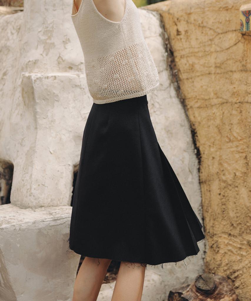 Annies Carmen Pleats Wrap Skirt (Black)