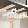 Wall Mounted Roll Paper Storage Rack Space Saving Towel Bar Rack Cling Film Storage Rack  Bathroom