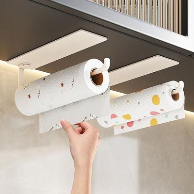 Strong Magnet Backing Roll Paper Storage Rack Wall Mounted Towel Bar Rack  Cabinet