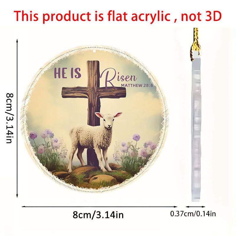 Is Playful He Risen Acrylic Car Decoration Cute Cartoon Style Keychain Backpack Charm