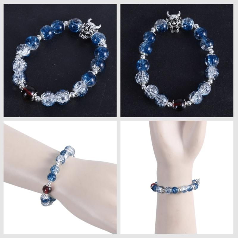 Versatile Glass Beads Handchain Cosplay Bracelet Unisex Bangle Decoration Stylish Wrist Chain Accessories Gifts