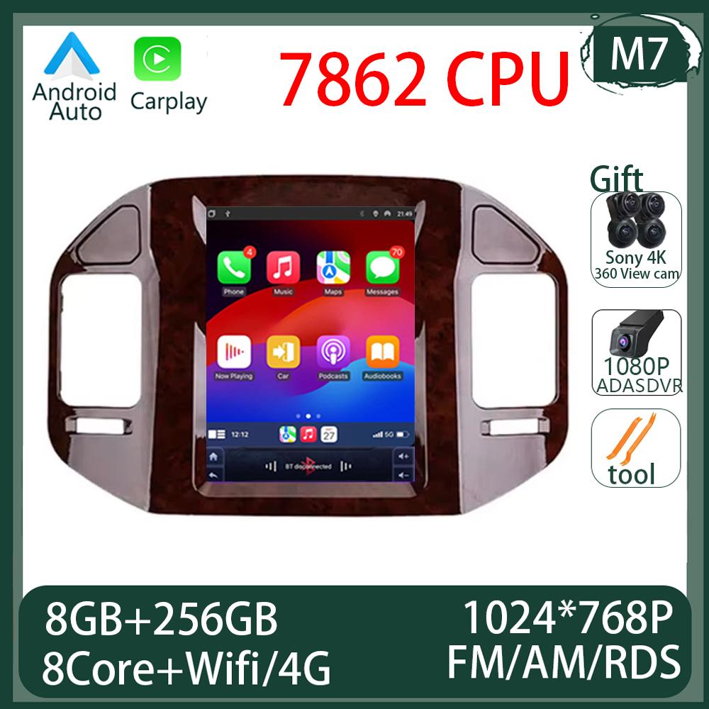 9.7 inch Android 14 For Mitsubishi Pajero 3 V60 V68 V73 1999 - 2011 Car Radio Multimedia Video Player GPS Navigation Carplay