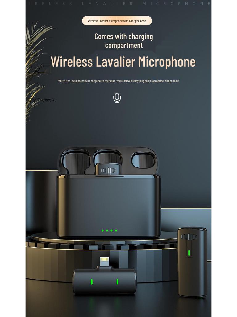 K10 Dual Wireless Lavalier Microphone for Outdoor Streaming & Recording with Noise Reduction