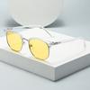 Photochromic Night Vision Glasses Day-and-Night Metal Half-frame UV-Protective Eyewear Anti-Glare Driving Glasses for Drivers