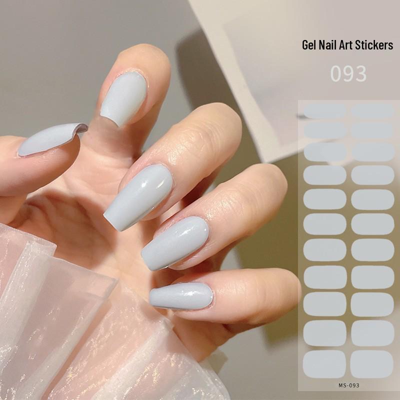 New Style Red Book Gel Nail Stickers: Semi-Western, Korean No-Bake Nail Art