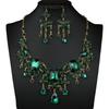 Shiny Necklace Earrings Set Baroque Wedding Bridal Accessories Rhinestone Jewelry Set  Prom Event