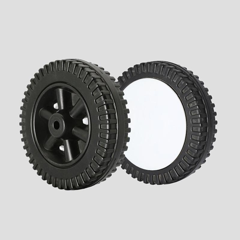 2Pcs Bbq Grill Wheels 6" Oven Accessories 6 Inch Blow Molded Wheel Replacement Barbecue 8-10Mm Hole Backyard Garden Tool Parts