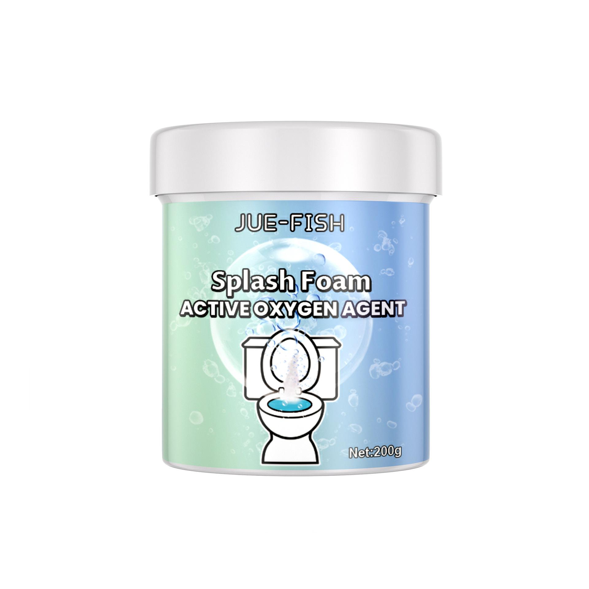 

JUE-FISH Мощное чистящее средство для туалетной пены Многофункциональный порошок для удаления пятен для унитаза Натуральная пена для унитаза Туалет с активным кислородом 200g