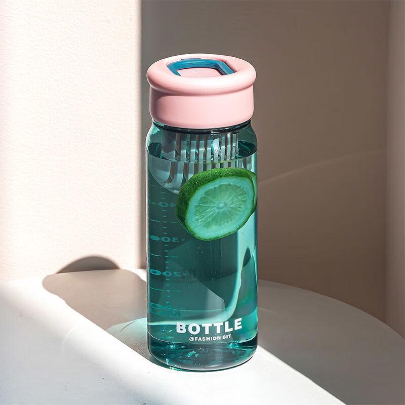 

Jinmingli Portable Plastic Water Bottle with Straw - 650mL