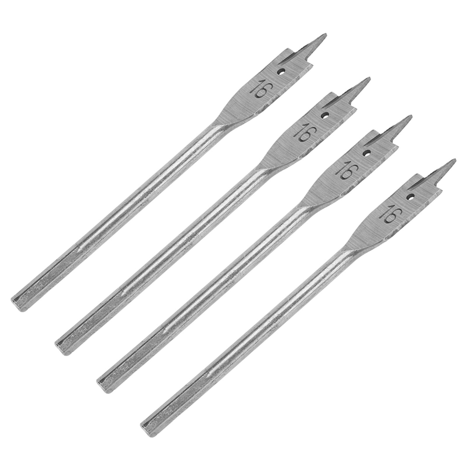 

4 шт. Плоские деревянные сверла Открыватель отверстий Высокоуглеродистая сталь Набор инструментов для сверления своими руками 16 мм