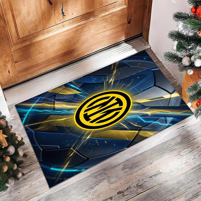 Borussia Dortmund Printed Flannel Area Rug Non Slip Soft Polyester Floor Carpet Indoor Decor Mat for Bedroom Living Room Sofa