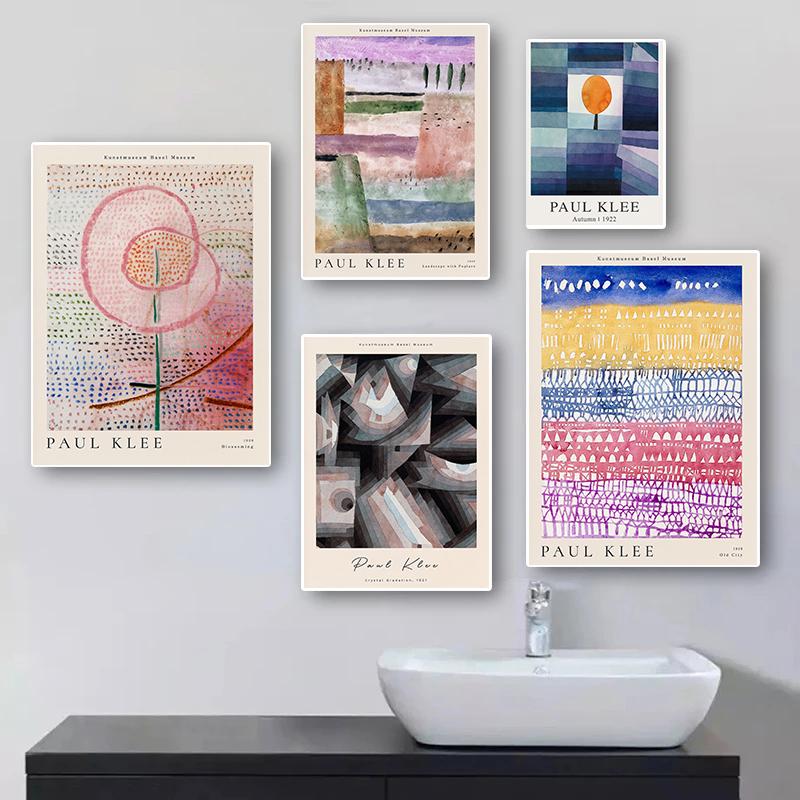 Modern Abstract Paul Klee Exhibition Posters Colorful Canvas Minimalist Canvas Painting Wall Pictures Art Home Living Room Decor