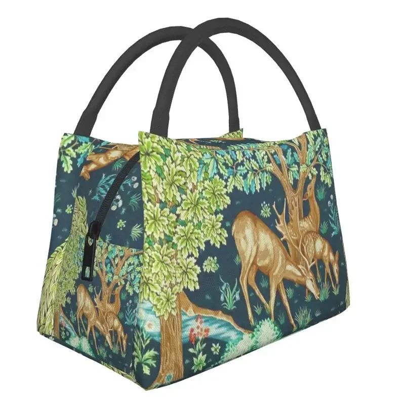 William Morris Insulated Lunch Bag for Women Portable Snakeshead Cooler Thermal Lunch Box Beach Camping Travel Shoulder Bag