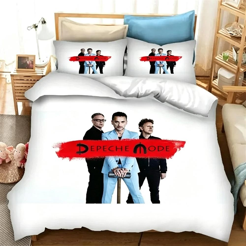 3D-Druck Mode Depeche Mode Bettwäsche-Set Jungen Mädchen Twin Queen King Size Bettbezug Kissenbezug Bett Jungen Schlafzimmer für Erwachsene