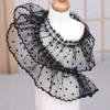Elegant Pleated Lace Trim Vintage Polka Dot Mesh Ribbon Lace Fabric Ribbon  Dress Accessories