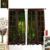 Fantasy Bos Natuurlandschap Gordijnen, 3D Raam Tropische Jungle Thermisch Decor Stangzak Raambekleding voor Woon Slaapkamer