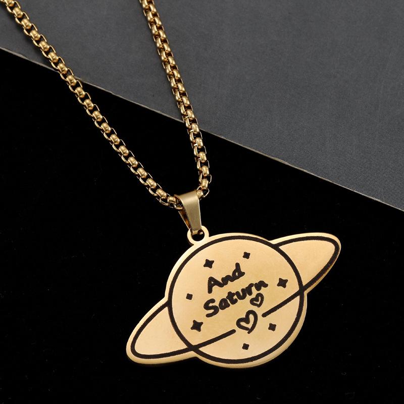 Star Moon Couple Necklace Men and Women Chinese Valentine's Day Gift Pendant