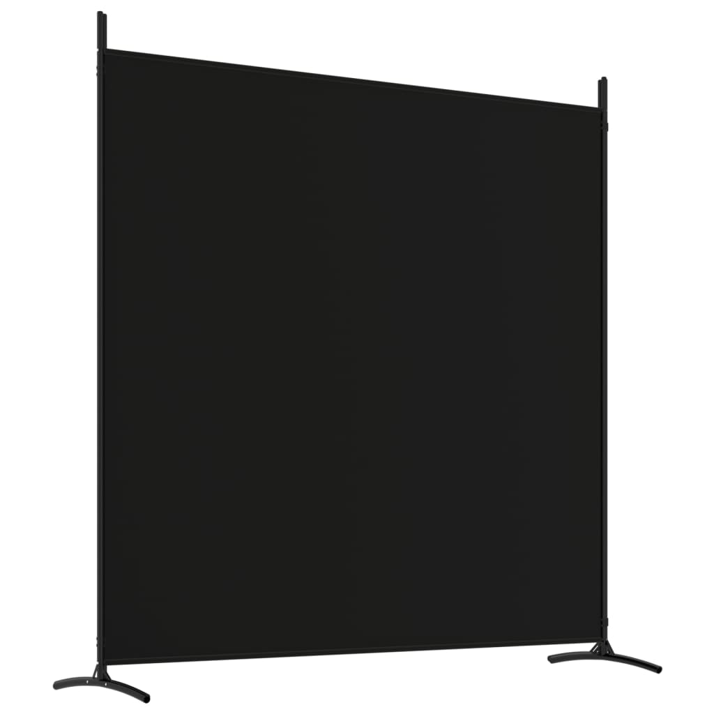 Vidaxl 4-Panel Room Divider, Black, 698X180 Cm, Fabric