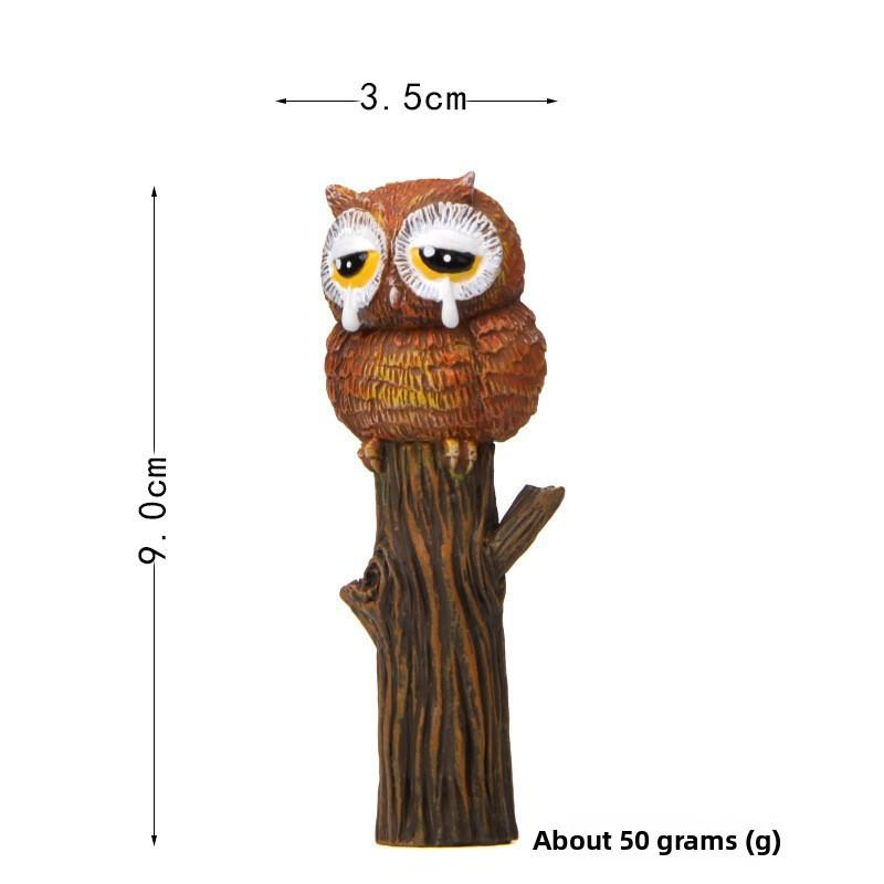 

Owl Resin Figurine Animal Garden Ornament For Indoor Plant Arrangements And Crafting WithBranch