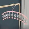Closet Storage Hanger with 10 ClipsHangs LeggingsBlack HangerSpace-Saving Hanging Closet Organizer
