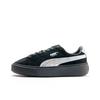 Wildleder Serie Laser Low-Top Sneaker Damen Sneaker Schwarz Silber 363649-01