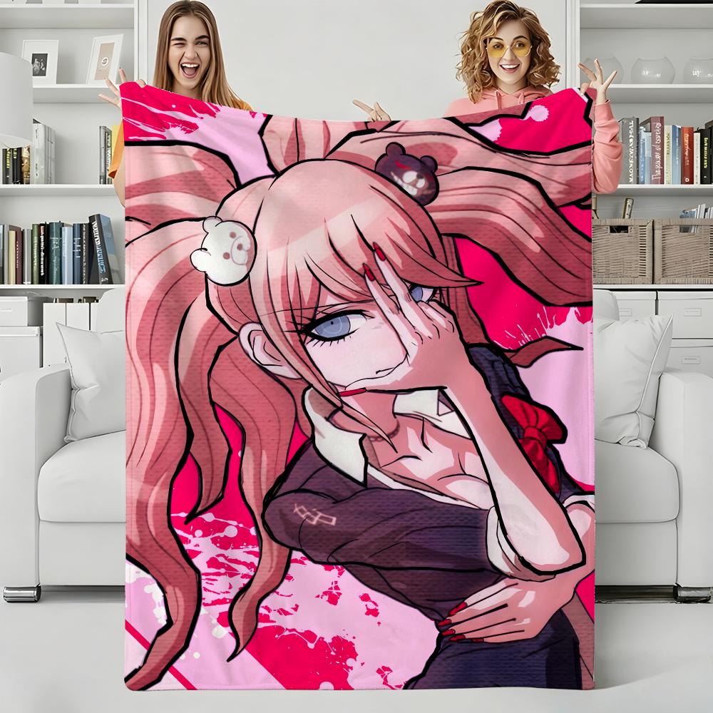 Game S-Super Danganronpas Throw Flannel Blanket Perfect for Sofa Office Bed Travel Sleep Read Relax Camping four season use