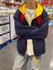 Men's Retro Color Block Hooded Cardigan Sweatshirt for Autumn/Winter