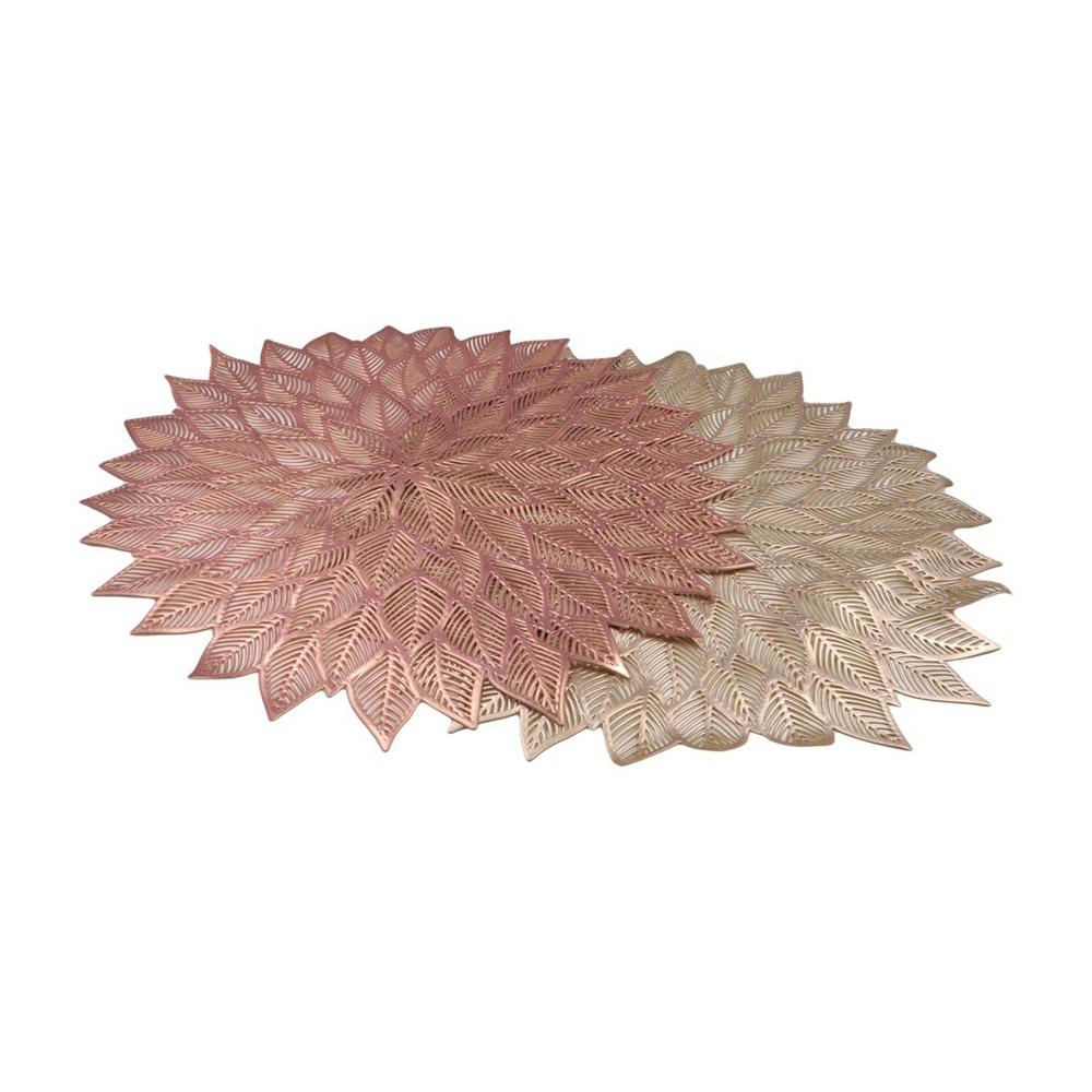 

PVC Hollow Placemat Anti Slip Tableware Pad Cup Pad Table Mat Kitchen срібний