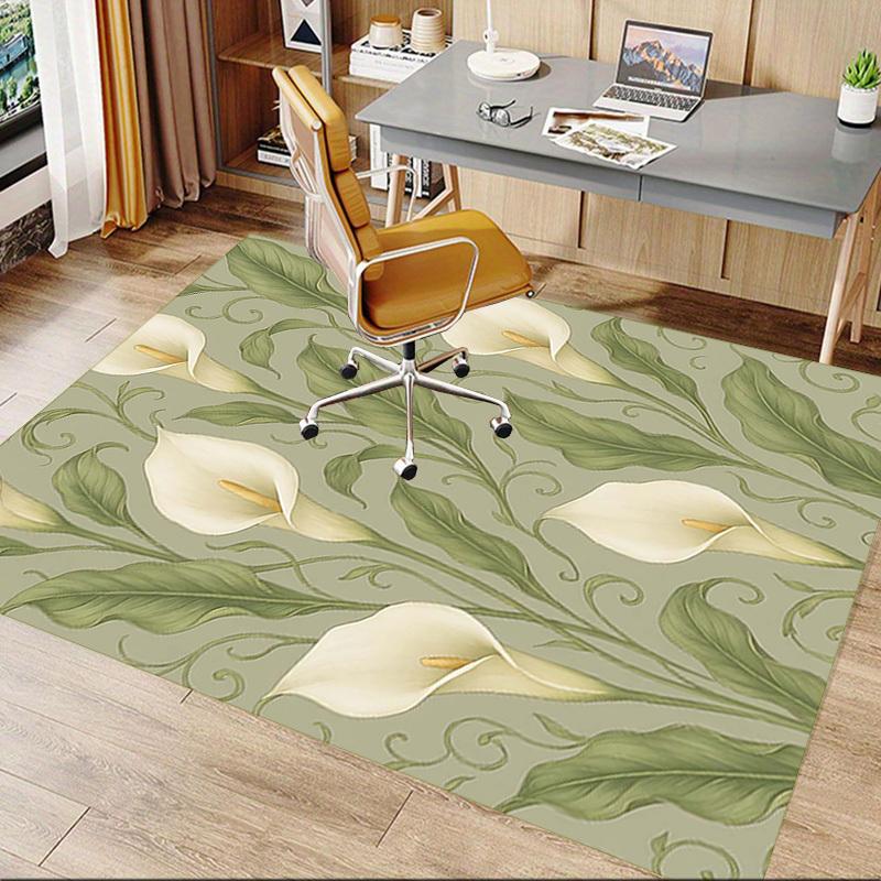 1PC Calla Lily Pattern Extra Large Non-Slip Floor carpet, Office, family, bedroom, Studio - Large Area Rug Indoor Rugs, Vibrant Colors-W212