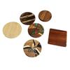 Insulated Round & Square Acacia, Beech, Bamboo, Rubberwood Coasters with Custom Logo Option