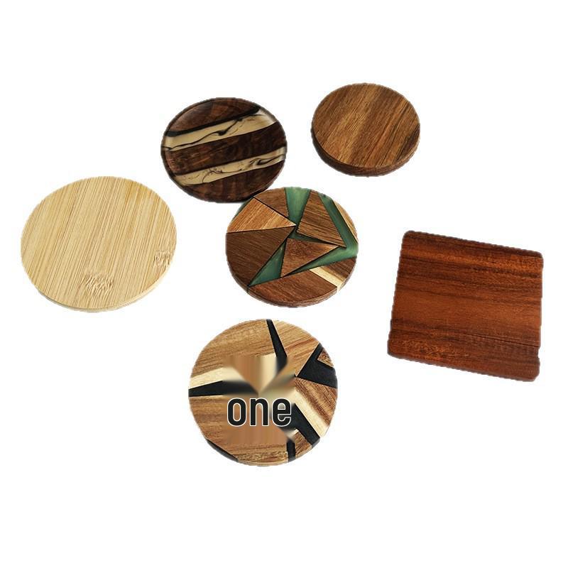 Insulated Round & Square Acacia, Beech, Bamboo, Rubberwood Coasters with Custom Logo Option