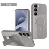 Carbon Fiber Invisible Stand Holder Built-in Magnetic Ring Case for Infinix Hot60 Pro + Hot 60 60i 40i 40 Pro Protection Cover