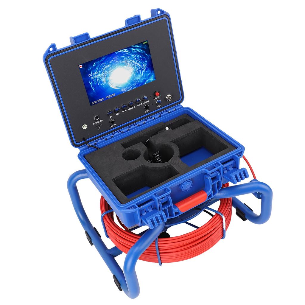 Self Leveling Sewer Camera with 512Hz Transmitter Pipe Inspection Camera DVR Recorder IP68 30M Industrial Pipeline