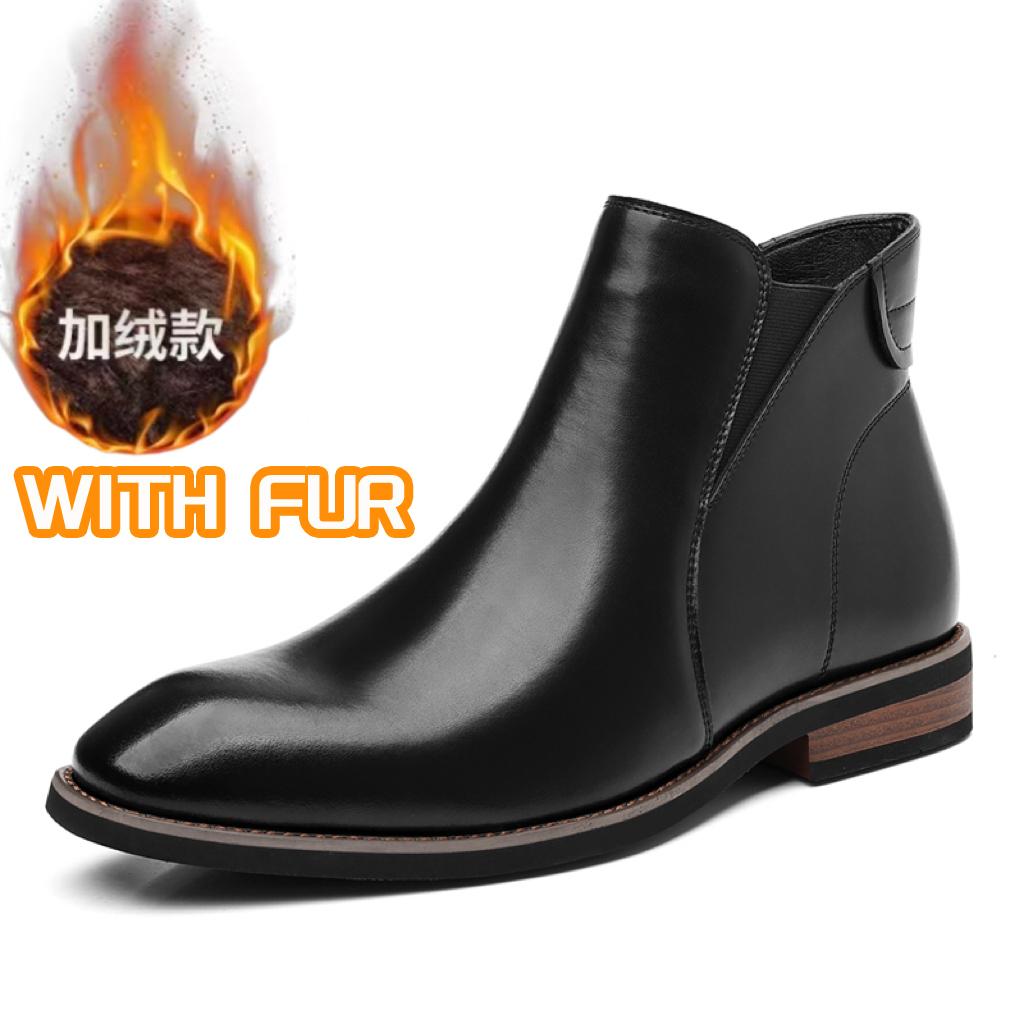 Handmade Leather Men's Chelsea Boots Leisure Walk Botas Fashion Casual Business High Top Shoes Ankle Boots Formal Dress Footwear
