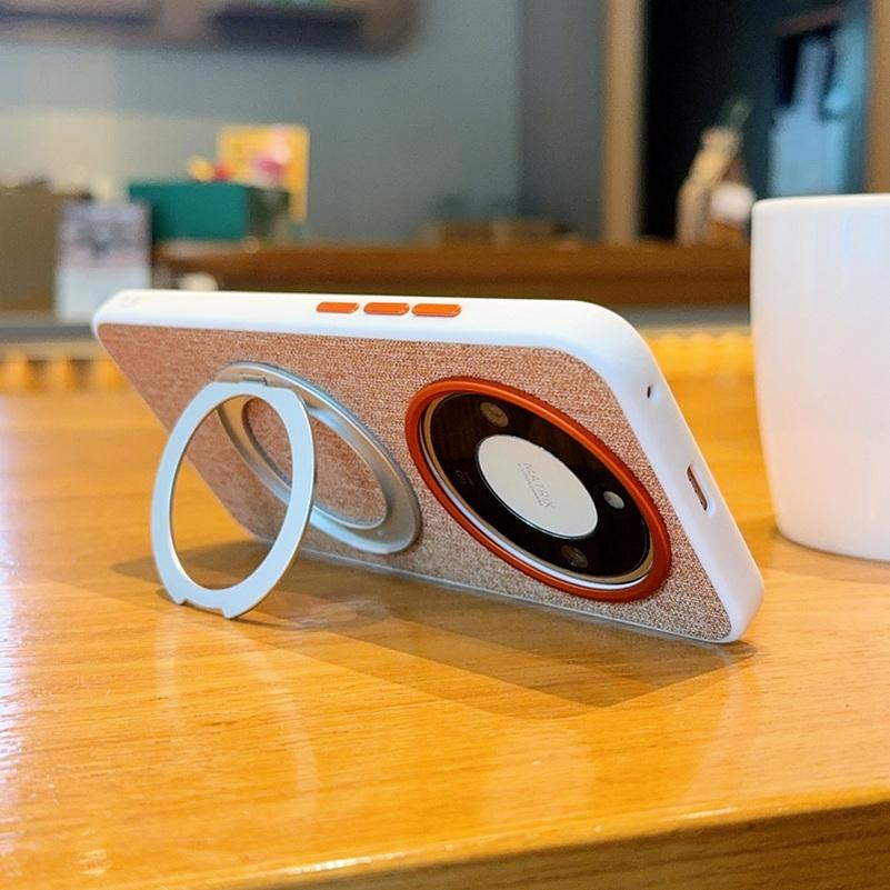 Fabric Back, Metal Magnetic Rotating Bracket, Lens Protect Case For Honor Magic 8 Lite 8 Pro Air 7 RSR Porsche 6 500 X9D Cover