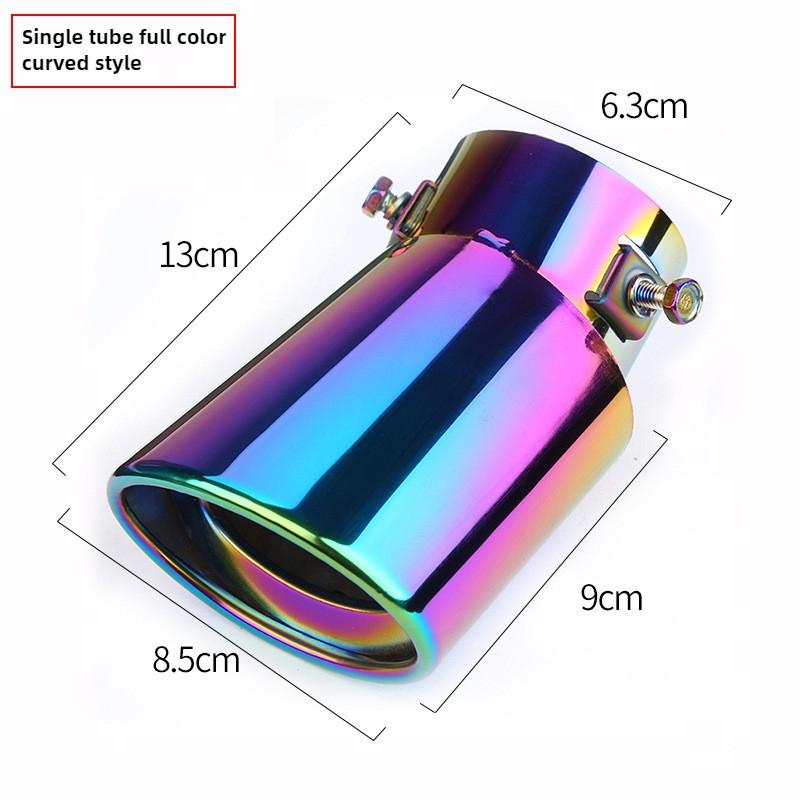 Universal Stainless Steel Exhaust Tip - Straight/Curved Muffler Pipe for Car Tail Throat Decoration