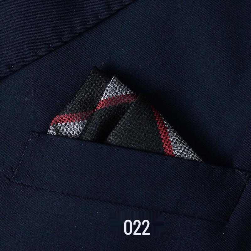 Men's British Pattern Pocket Square - Suit Wedding Banquet Accessory, Polyester Cotton Handkerchief.