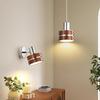 Midden-eeuwse Franse Walnoot Wandlamp: Wabi-Sabi Stijl Nachtlampje met Punk Esthetiek.