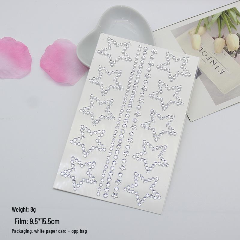 Cross-border Rhinestone & Pearl Face Stickers for Kids' Performances & Concerts