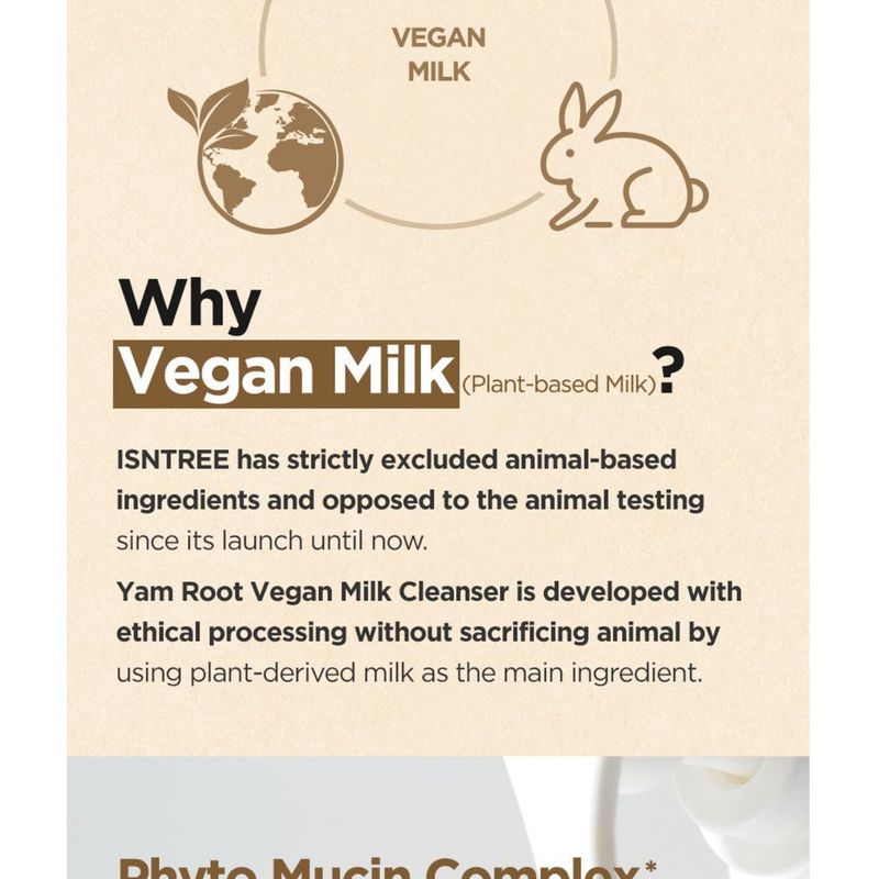Isntree - Yam Root Vegan Milk Cleanser