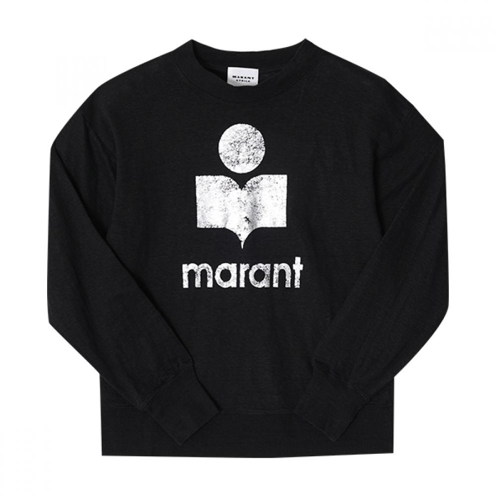 

ISabelle Marant TS0005fa A1n10e 01bk Klowia Clovia Linen Women S Long Sleeve Tee TS0005FA A1N10E 01BK (L)