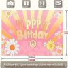 Party-Hintergrund Retro Hippie Bohemian Floral Retro Friedens-Hippie-Bohemian-Zeichen Designs Schlafsaal Fotoautomaten-Dekor Geburtstagsfeier-Dekor