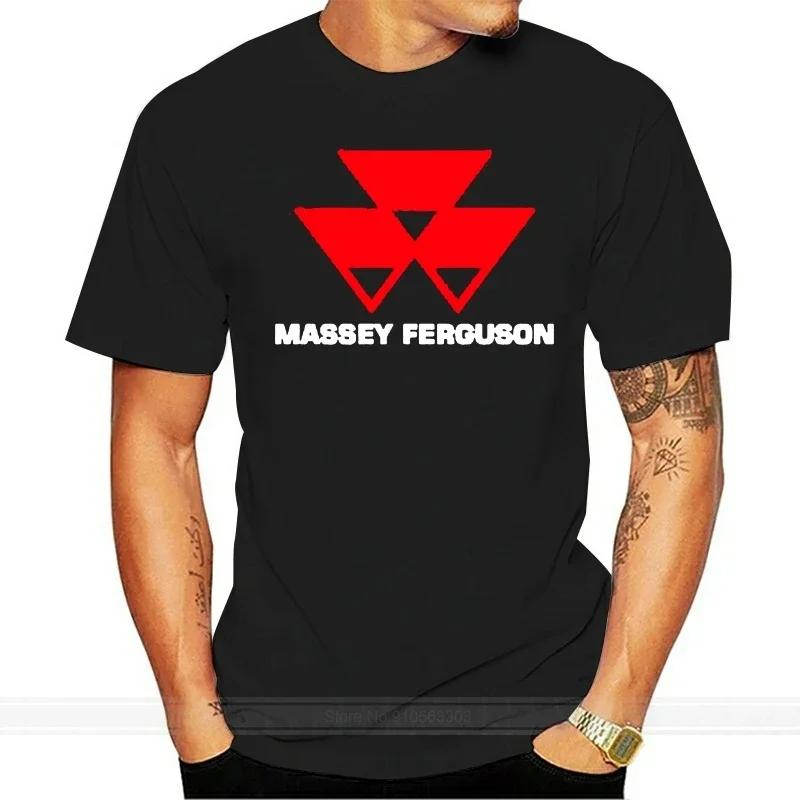 GUOYAN TOP Massey Ferguson Tractoren Bedrijfslogo Heren & Zwart T-shirt S M L XL mannelijk merk t-shirt heren zomer katoenen t-shirt 3XL